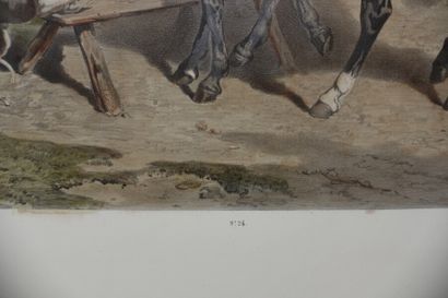 null Ach. Giroux and Sabatier. Horses and dog.

Lithography.

Height : 45 cm. 45...