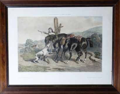 null Ach. Giroux et Sabatier. Chevaux et chien.

Lithographie.

Haut. : 45 cm ; Larg....