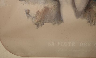 null La flûte des champs

Lithographie

(Rousseurs, abrasions.)

Haut. : 56 cm ;...
