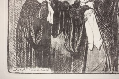null Two engravings after Daumier : Les gens de justice & Croquis d'expression no....