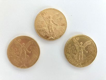 null Three 50 Peso gold coins.

Mexico.



Reduced buyer's fee: 10% before tax.

Delivery...