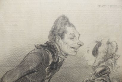 null Two engravings after Daumier : Les gens de justice & Croquis d'expression no....