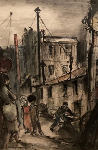 null Albert LOCCA (1895-1966)

People in an alley

Watercolour and ink on paper,...