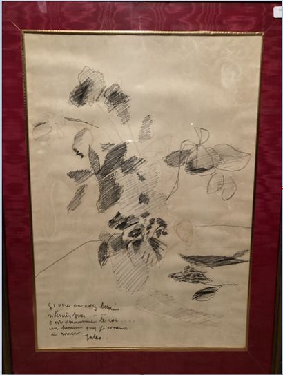 null Jules CAVAILLÈS (1901-1977)

Étude de fleurs

Dessin au feutre noir, signé en...