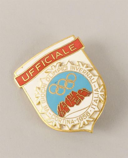 null [Jeux Olympiques].

Badge d'Officiel émaillé, VIIe Jeux Olympiques d'Hiver,...