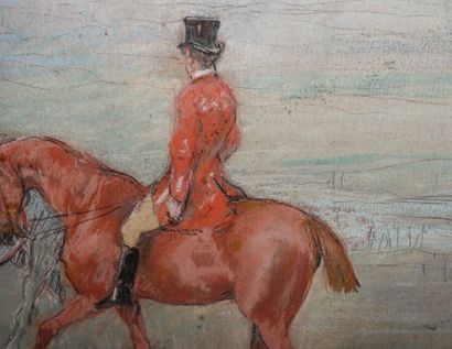 null John LEWIS-BROWN (1829-1890)

Cavaliers sur la plage

Pastel et crayon gras,...