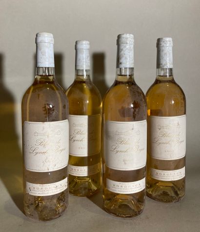 null BORDEAUX.

Blanc de Lynche-Bages 2001.

4 bouteilles.

(Légère baisse de ni...