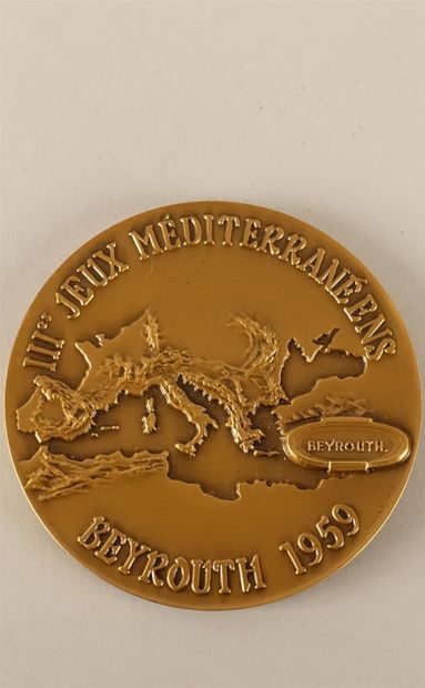null IIIe Jeux Méditerranéens, Beyrouth 1959.

Huguenin Suisse.

Diam. : 61 mm.
...