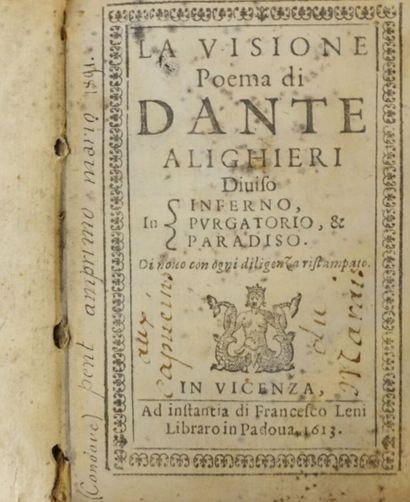 null DANTE. La Visione. Poema di Dante Alighieri diviso in Inferno, Purgatorio &...