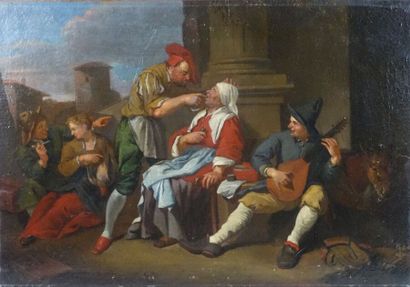 null Attribuée à Jacob TOORENVLIET (vers 1635-1719)

Le dentiste ambulant

Toile

Haut....