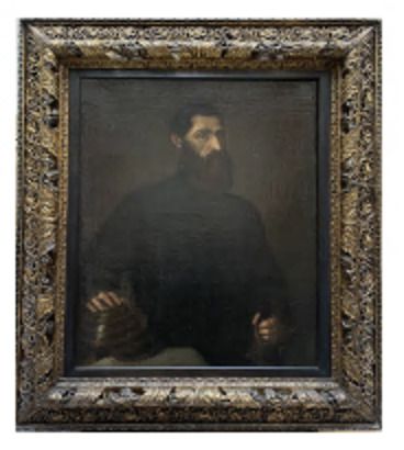 null École vénitienne vers 1540, entourage de TIZIANO

Portrait d'homme la main sur...