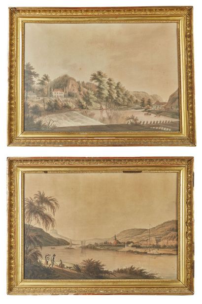 null Johann Friedrich WIZANI (Dresde 1770-1835)

Une paire de paysage : une vue de...
