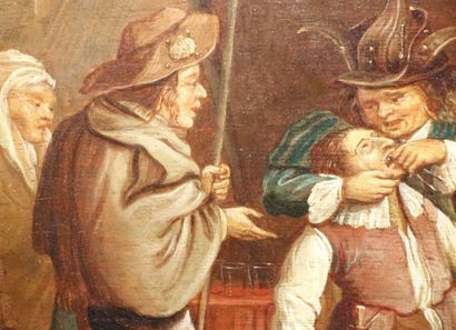 null Suiveur d'Andries BOTH (1612-1642)

L'arracheur de dents

Panneau

Haut. : 35,5...