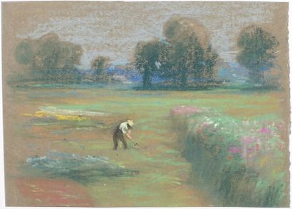 null André SINET (1867-1923)

Paysages alpins 

Ensemble de trois dessins au pastel...