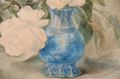 null Fanny BURAT (1838-1910)

Nature morte au vase de fleurs

Aquarelle et traits...