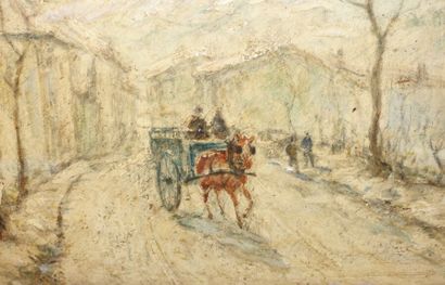 null Louis-Hilaire CARRAND (1821-1899)

Calèche sous la neige

Huile sur carton,...