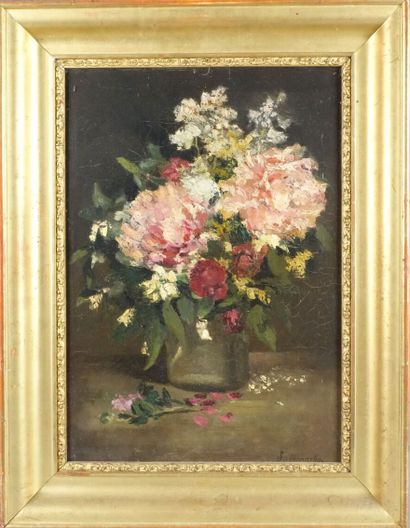 null Jean SEIGNEMARTIN (1848-1875)

Nature morte au bouquet de rose

Huile sur toile,...