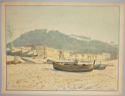 Tony MINARTZ (1870-1944)

Barques, palmiers

Aquarelle,...