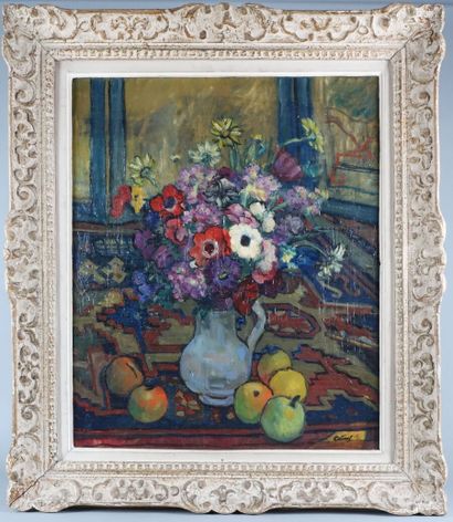 null Émile COLINUS (1884-1966)

Nature morte au vase de fleurs et fruits

Huile sur...