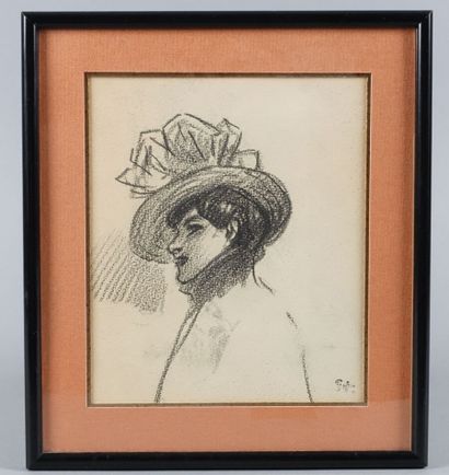 null Théophile-Alexandre STEINLEN (1859-1923)

Passante au chapeau

Dessin au crayon,...
