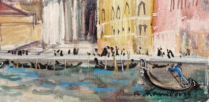 null André HAMBOURG (1909-1999)

L'arrivée à Venise ou le pont des Scalzi

Huile...