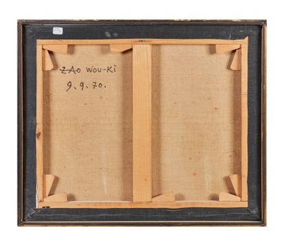  ZAO WOU-KI (1921-2013) 
9.9.70 

 
Huile sur toile, signée en bas à droite, contresignée...