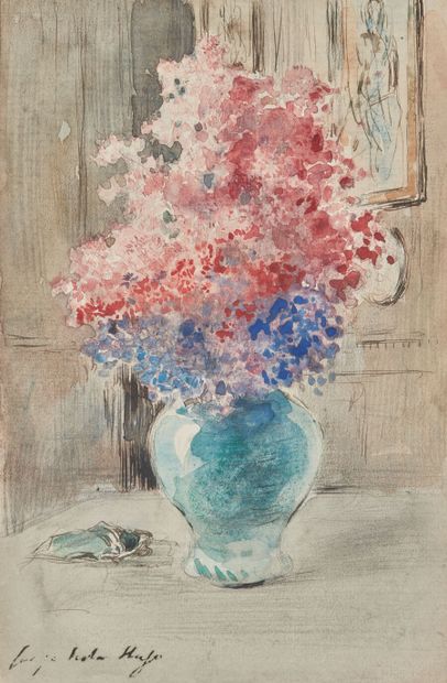 null Georges-Victor HUGO (1868-1925)

Nature morte au bouquet de fleurs 

Aquarelle,...