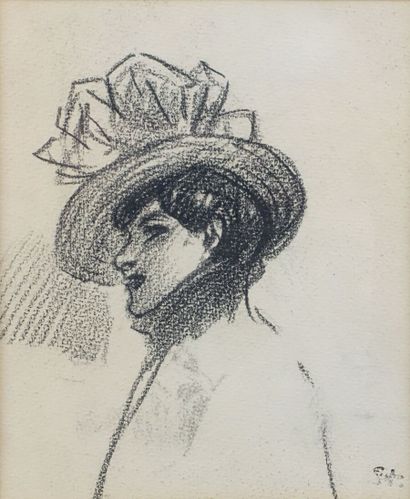null Théophile-Alexandre STEINLEN (1859-1923)

Passante au chapeau

Dessin au crayon,...