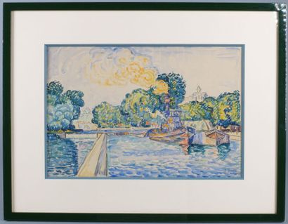 null Paul SIGNAC (1863-1935)

Samois, L'Ecluse

Aquarelle et crayon sur papier, signée,...