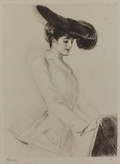null Paul-César HELLEU (1859-1927)

Femme au grand chapeau, de trois-quarts. Vers...
