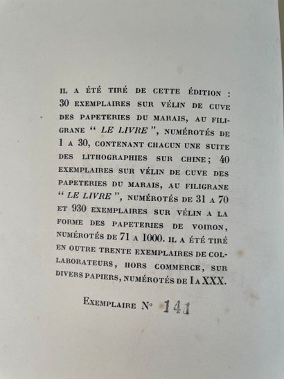 null FRANCE Anatole. Les désirs de Jean Servien. Paris, Le Livre, 1924 ; in-8, reliure...