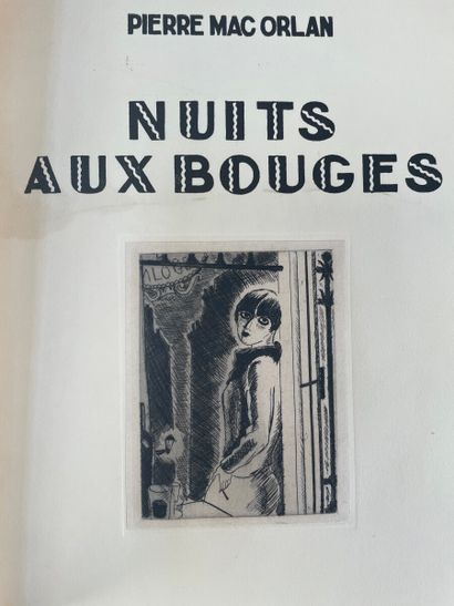null MAC ORLAN Pierre. Nuits aux bouges. Paris, Flammarion, 1929 ; in-4 relié demi-maroquin...