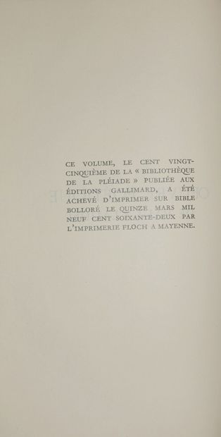 null Trois Pléiades : 

- VICTOR HUGO, OEuvres Poétiques, vol. I et II, éditions...