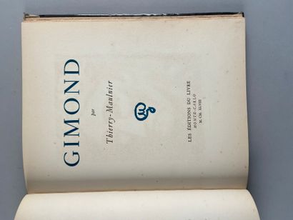 null MAULNIER Thierry. Gimond. Monte-Carlo, Éditions du Livre, 1948 ; in-4, maroquin...