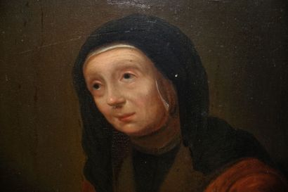 null Suiveur de Gerard TER BORCH (1617-1681)

Femme aux besicles et au livre

Panneau,...