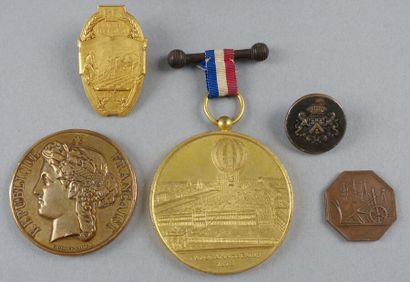 null Lot de médailles en bronze et métal :

- Concours général agricole 

- Souvenir...