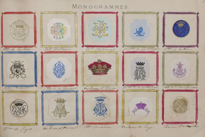 null Collection de monogrammes contenue dans trois albums :

Familles d'Harcourt,...