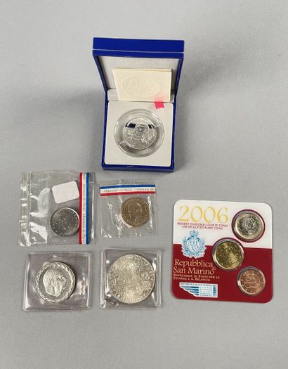 null Un lot de monnaies diverses (Monaco, De Gaulle, 5 pièces de la Monnaie de Paris...