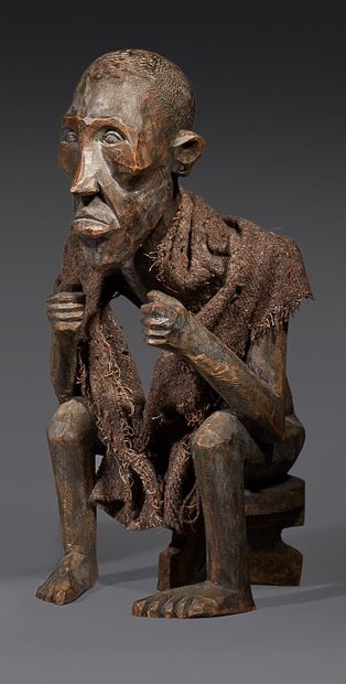 null AFRIQUE

Homme accroupi 

Sculpture en bois et textile