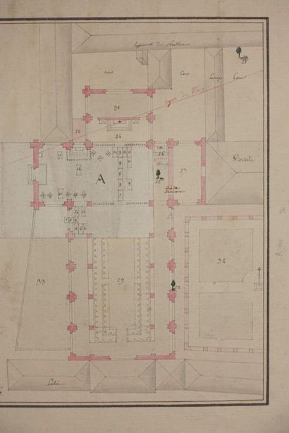 null Plan de l'Église de Port-Royal des Champs, vers 1838

Encre et aquarelle 

(Rousseurs...