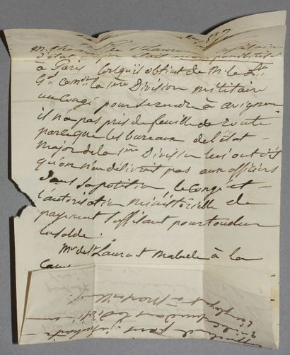 null XIXe siècle

Ensemble de lettres adressées à la comtesse de Villeneuve au château...