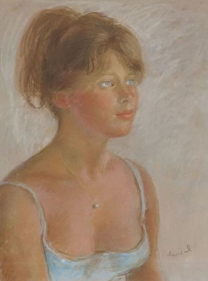null Pierre DEVAL (1897-1993)

Portrait of a young girl

Pastel, signed lower right

Height...