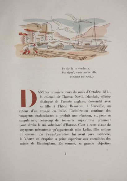 null Prosper MÉRIMÉE

Colomba. Lyon et Paris, B. Armand, 1944 

Grand in-4 en feuilles,...