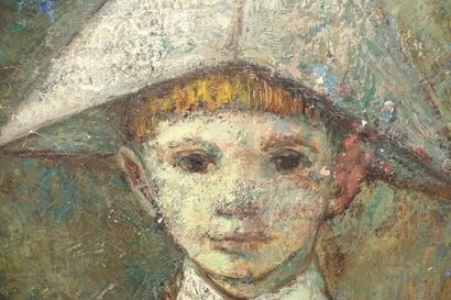 null Angelina LAVERNIA (née en 1925)

Le chapeau de papier

Huile sur toile, signée...
