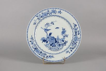 null CHINA

Round dish with blue monochrome decoration, in the center, of a flowered...