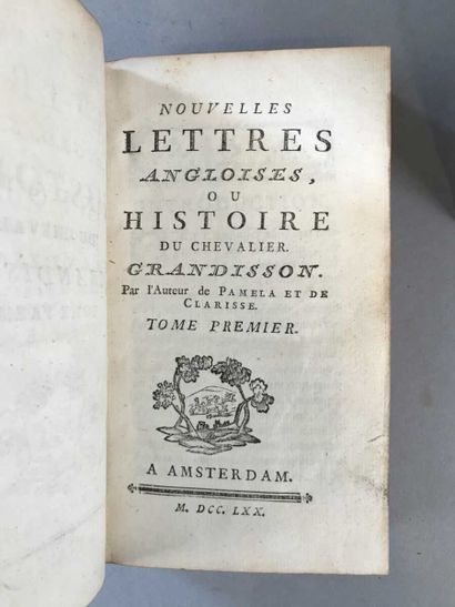 null Lot of books including: 

- Histoire du Chevalier Grandisson, Amsterdam, 1770...