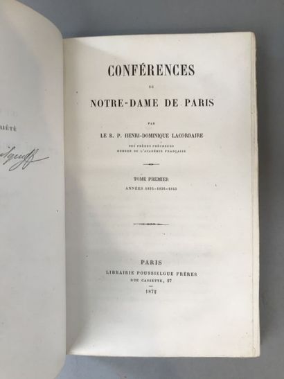 null LACORDAIRE, OEuvres de Lacordaire, Conférences de Notre-Dame de Paris, Années...