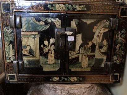 null CHINE, fin du XIXe siècle

Deux petits cabinets en bois laqué à décor polychrome...