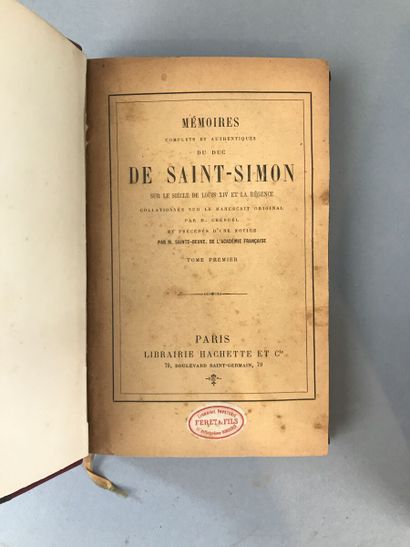null M. CHÉRUEL, Mémoires complets et authentiques du Duc de Saint-Simon

Paris,...