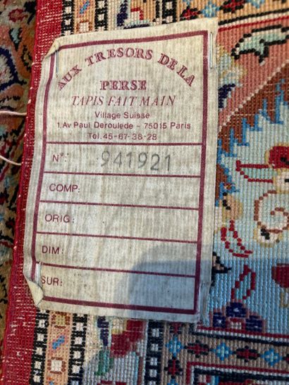 null Ghoum silk carpet (warp, weft and silk pile)

Central Persia, circa 1940-1950

Length...
